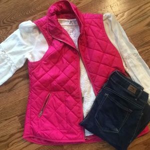 Pink puffer vest